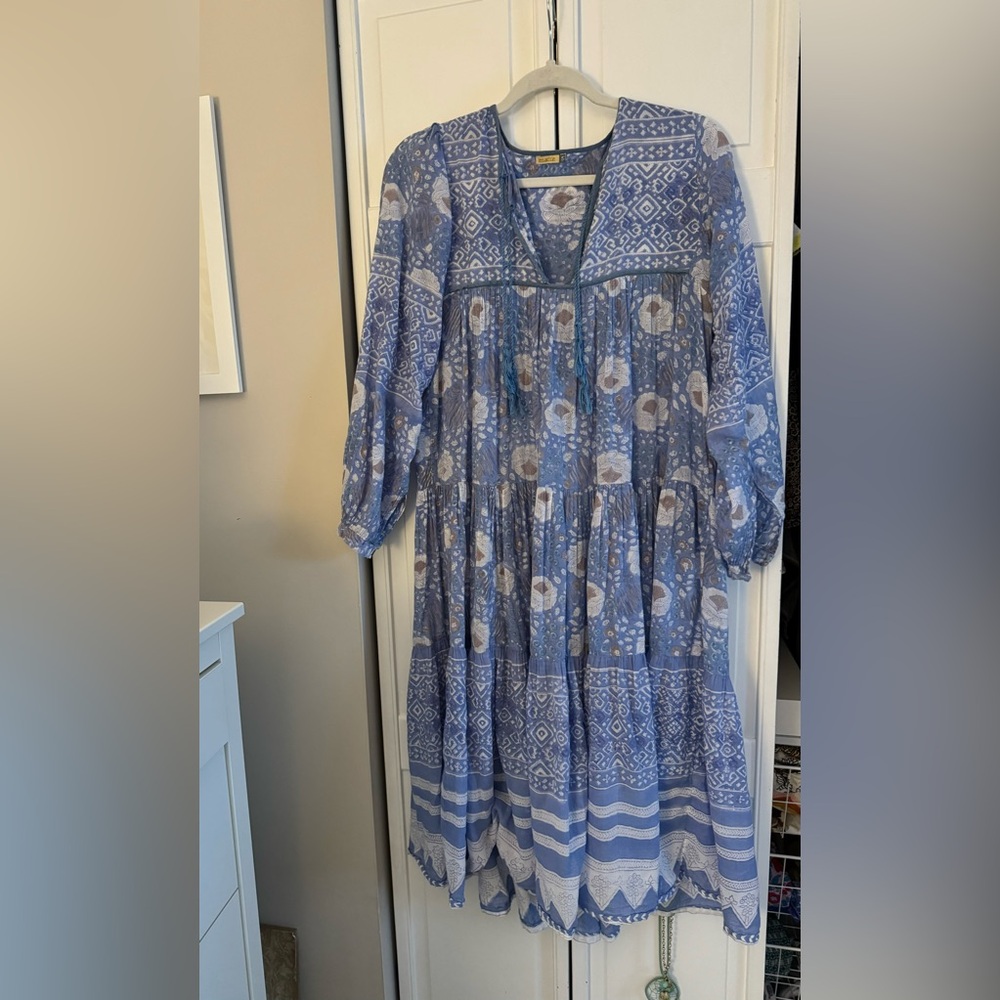 Matta Yamini Booj Dress Blue Small